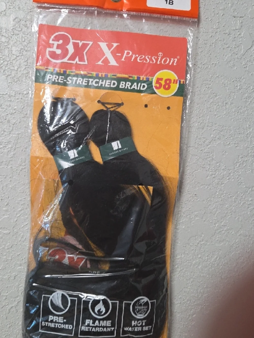 3X X-Pression Pre-Stretched Braid in Yellow 58 In